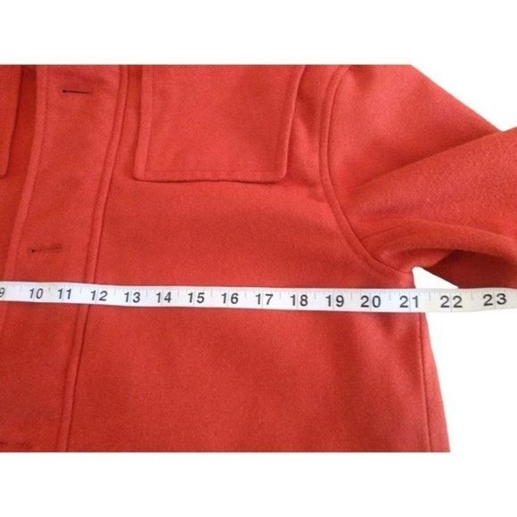Women's SIZE M A New Day Duffel Overcoat Orange Shade NWT - Picture 6 of 9